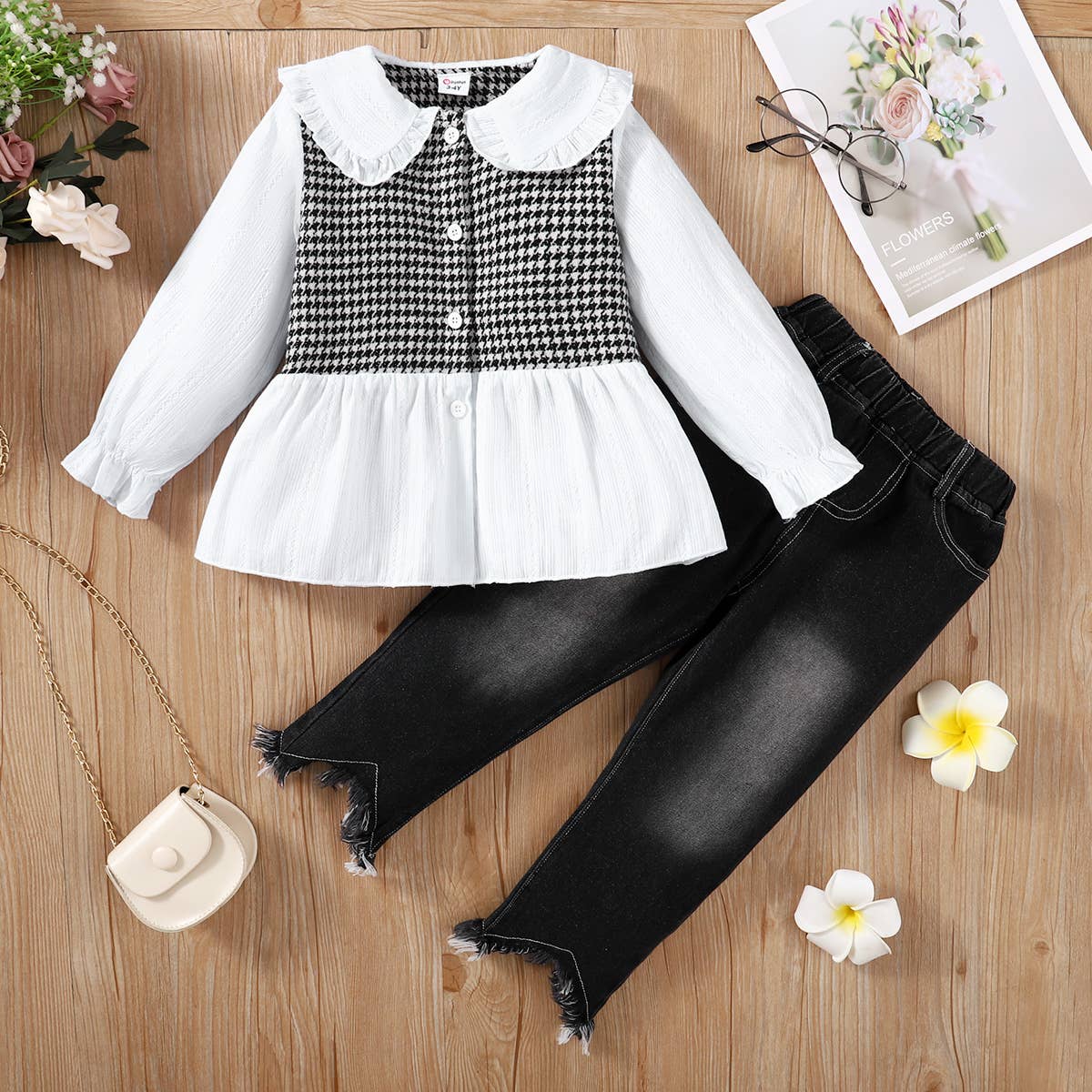 2-piece Toddler Girl Top & Denim Jeans Set