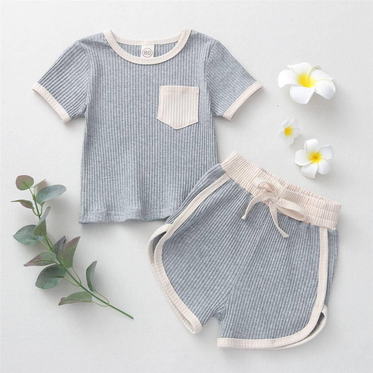 Honey Pocket Ribbed Set